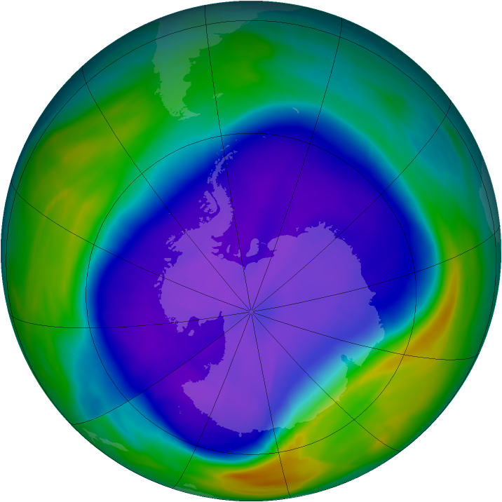 Antarctic ozone map for 23 September 2006